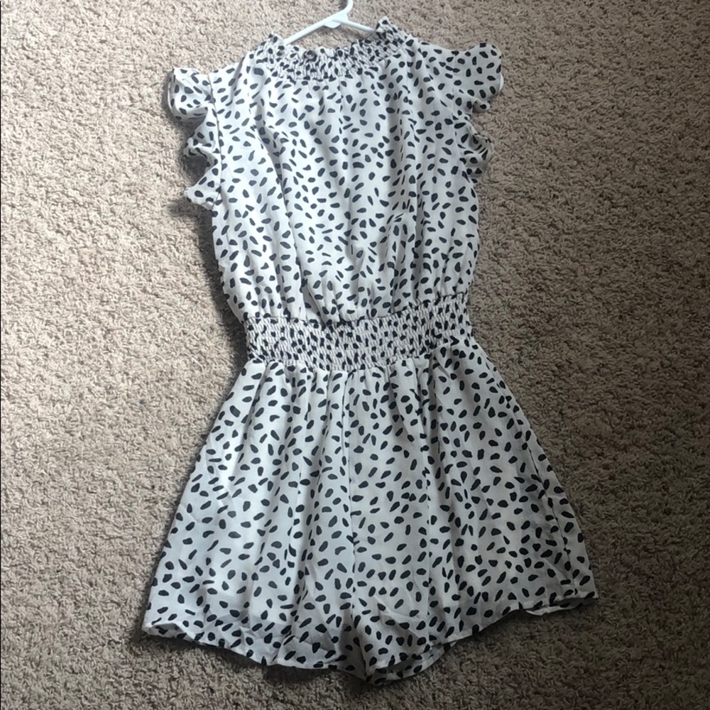 Dalmatian Print Romper